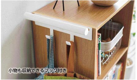 山崎実業 カラーボックス横 ランドセル&リュックハンガー タワー ブラック 4903208053174 【品番：05317】●