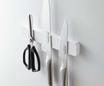 山崎実業　マグネット&ウォール包丁ホルダー タワー W25 　ホワイト　【品番：05199】