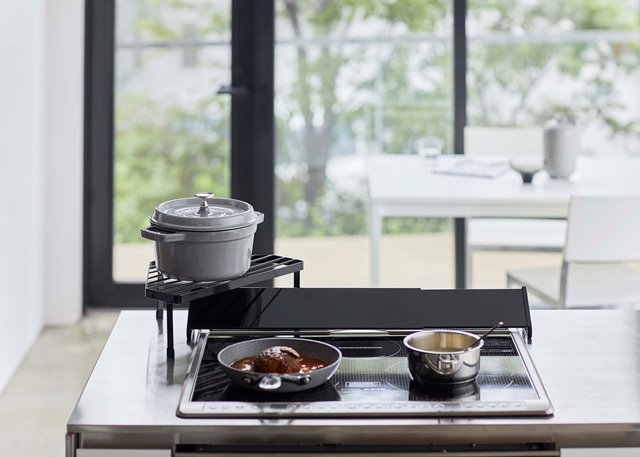 山崎実業　排気口カバー上コンロコーナーラック  タワー　ブラック　【品番：05257】