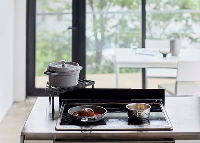 山崎実業　排気口カバー上コンロコーナーラック  タワー　ブラック　【品番：05257】