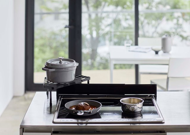 山崎実業　排気口カバー上コンロコーナーラック  タワー　ブラック　【品番：05257】