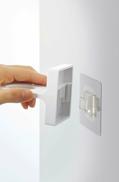 山崎実業　フィルムフック ディスペンサーホルダー タワー 泡タイプ　ホワイト　【品番：05347】