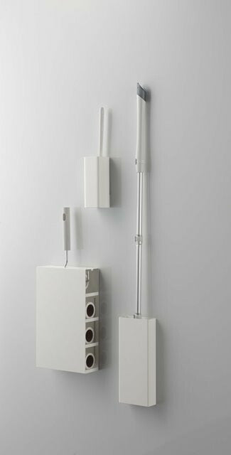 山崎実業　マグネットフローリングワイパースタンド タワー　ホワイト　【品番：05387】●