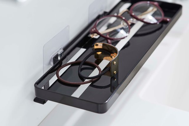 山崎実業　フィルムフック サニタリーラック タワー　ブラック　【品番：05398】