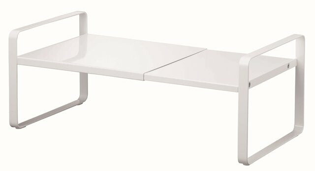 山崎実業　伸縮収納ラック タワー 2段　ホワイト　【品番：05399】