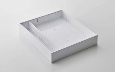 山崎実業　立体横伸縮カトラリーケース タワー　ホワイト　【品番：05415】
