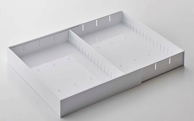 山崎実業　立体横伸縮カトラリーケース タワー　ホワイト　【品番：05415】