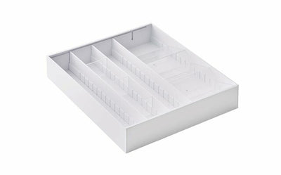 山崎実業　立体横伸縮カトラリーケース タワー　ホワイト　【品番：05415】
