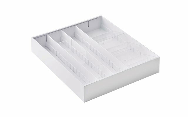 山崎実業　立体横伸縮カトラリーケース タワー　ホワイト　【品番：05415】