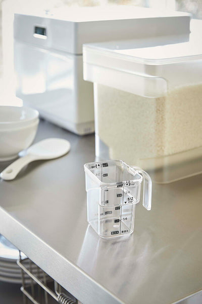 山崎実業 密閉米びつ タワー 10kg 計量カップ付 ブラック 4903208054249 【品番：05424】●