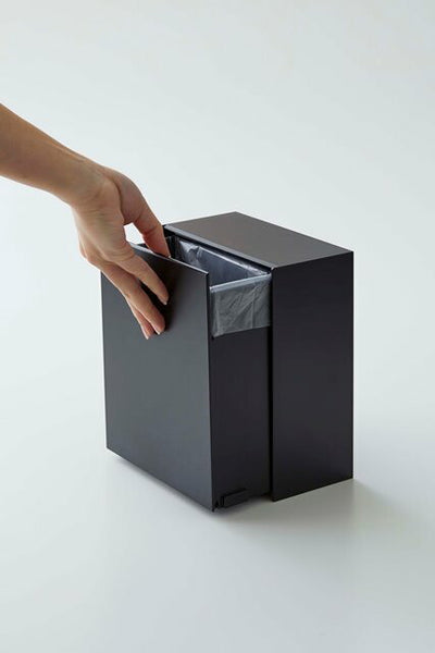 山崎実業　マグネットダストボックス&収納ケース タワー　ブラック　【品番：05432】