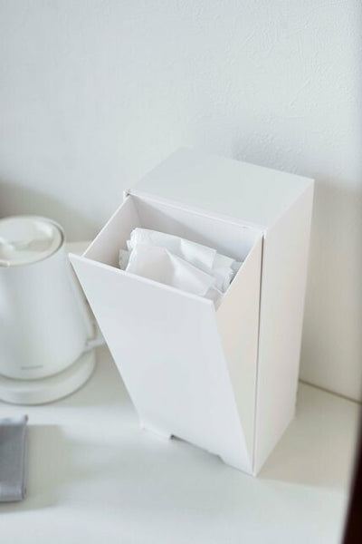 山崎実業　ツーウェイレジ袋ホルダー タワー　ホワイト　【品番：05437】