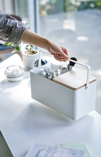 山崎実業　メイクボックス タワー　ホワイト　【品番：05453】●