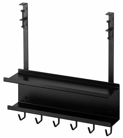 山崎実業　デスク下 ケーブル&ルーター収納ラック スマート　ブラック　【品番：05462】●