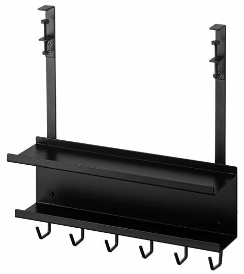 山崎実業　デスク下 ケーブル&ルーター収納ラック スマート　ブラック　【品番：05462】●
