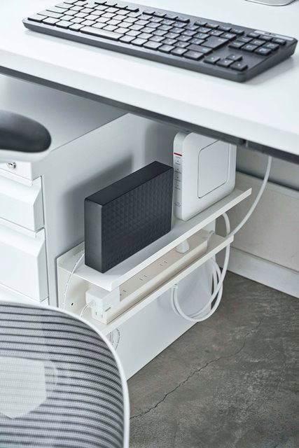 山崎実業　マグネット ケーブル&ルーター収納ラック スマート　ホワイト　【品番：05463】