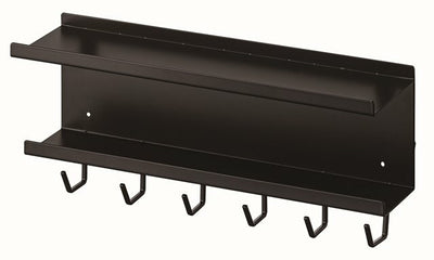 山崎実業　マグネット ケーブル&ルーター収納ラック スマート　ブラック　【品番：05464】