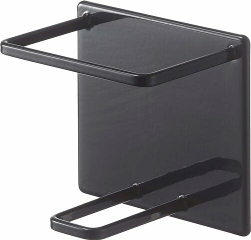 山崎実業　マグネットバスルームチューブ&ボトルホルダー タワー M　ブラック　【品番：05504】