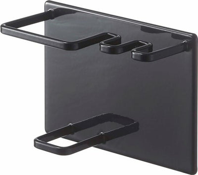 山崎実業　マグネットバスルームチューブ&トゥースブラシホルダー タワー　ブラック　【品番：05511】