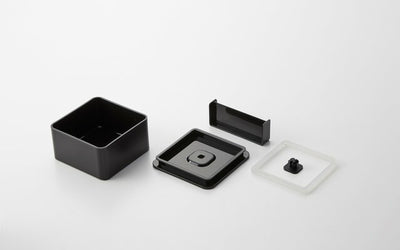 山崎実業　バルブ付き密閉ランチボックス タワー スクエア　ブラック　【品番：05412】