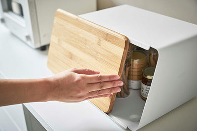 山崎実業 蓋が外せるブレッドケース タワー ホワイト 4903208052900 【品番：05290】●