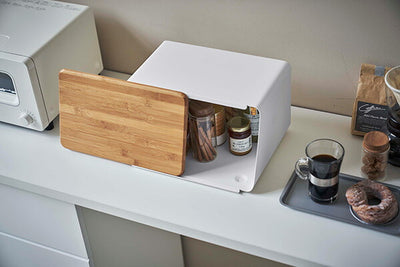 山崎実業 蓋が外せるブレッドケース タワー ホワイト 4903208052900 【品番：05290】●