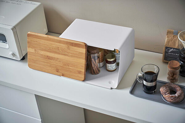 山崎実業 蓋が外せるブレッドケース タワー ホワイト 4903208052900 【品番：05290】●