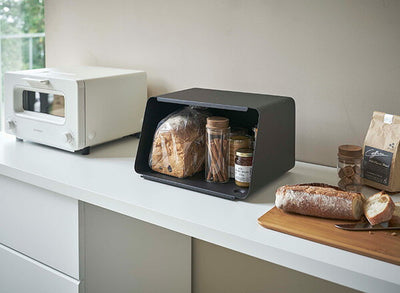 山崎実業 蓋が外せるブレッドケース タワー ブラック 4903208052917 【品番：05291】●