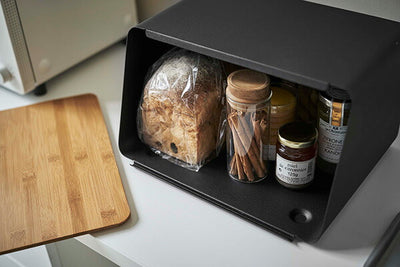 山崎実業 蓋が外せるブレッドケース タワー ブラック 4903208052917 【品番：05291】●