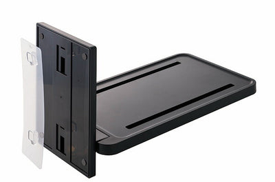 山崎実業 フィルムフックバスルーム折り畳み棚 タワー ブラック 4903208055352 【品番：05535】