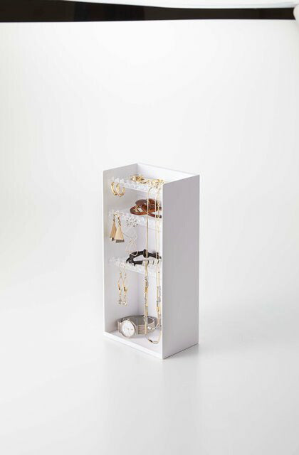 山崎実業　アクセサリー収納ケース タワー 4段　ホワイト　【品番：05599】