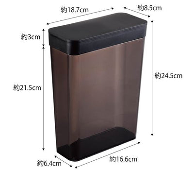 山崎実業　ペットフードストッカー タワー 1.2kg　ブラック　【品番：05608】