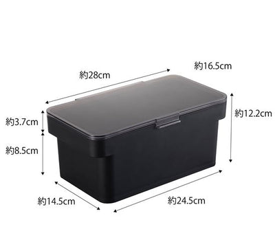 山崎実業　密閉ペットフードストッカー タワー 1.5kg 計量カップ付　ブラック　【品番：05610】