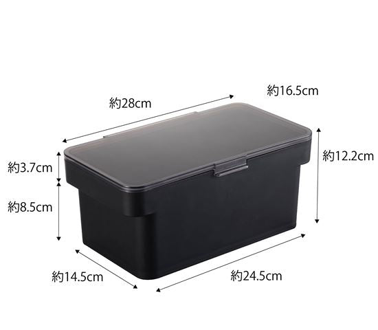 山崎実業　密閉ペットフードストッカー タワー 1.5kg 計量カップ付　ブラック　【品番：05610】