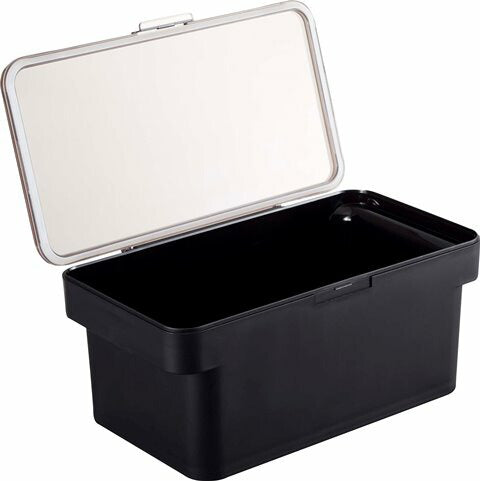山崎実業　密閉ペットフードストッカー タワー 1.5kg 計量カップ付　ブラック　【品番：05610】