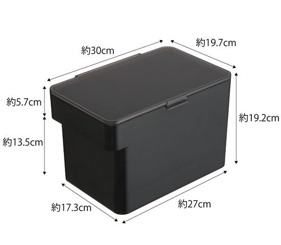 山崎実業　密閉ペットフードストッカー タワー 3.5kg 計量カップ付　ブラック　【品番：05612】