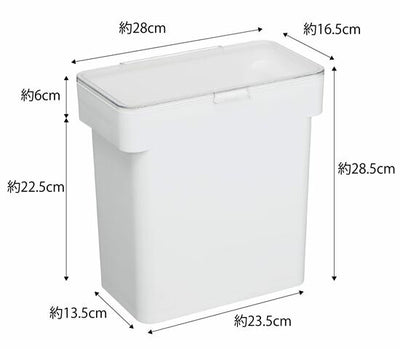 山崎実業　密閉袋ごとペットフードストッカー タワー 3kg 計量カップ付　ホワイト　【品番：05613】