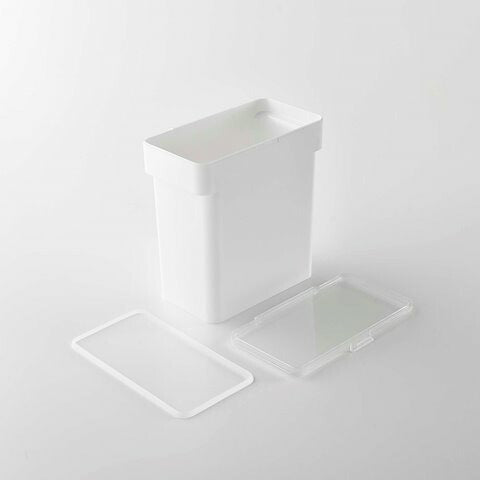 山崎実業　密閉袋ごとペットフードストッカー タワー 3kg 計量カップ付　ホワイト　【品番：05613】