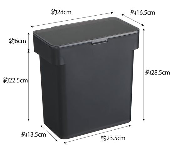 山崎実業　密閉袋ごとペットフードストッカー タワー 3kg 計量カップ付　ブラック　【品番：05614】