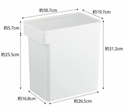 山崎実業　密閉ペットフードストッカー タワー 6.5kg 計量カップ付　ホワイト　【品番：05615】
