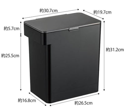 山崎実業　密閉ペットフードストッカー タワー 6.5kg 計量カップ付　ブラック　【品番：05616】