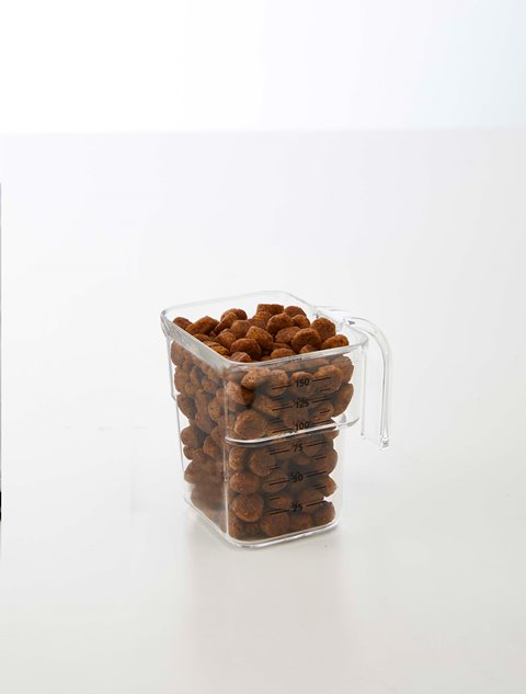 山崎実業　密閉ペットフードストッカー タワー 12kg 計量カップ付　ブラック　【品番：05618】
