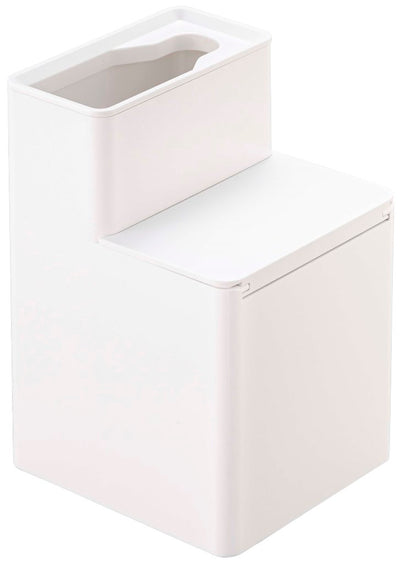 山崎実業 替えブラシ収納付き流せるトイレブラシスタンド タワー ホワイト 4903208057226 【品番：05722】