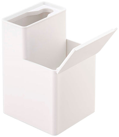 山崎実業 替えブラシ収納付き流せるトイレブラシスタンド タワー ホワイト 4903208057226 【品番：05722】
