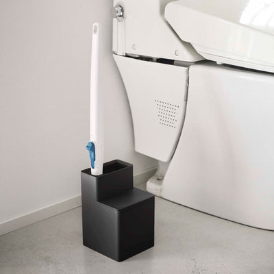 山崎実業 替えブラシ収納付き流せるトイレブラシスタンド タワー ブラック 4903208057233 【品番：05723】