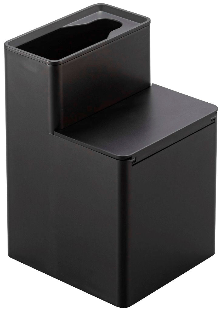 山崎実業 替えブラシ収納付き流せるトイレブラシスタンド タワー ブラック 4903208057233 【品番：05723】