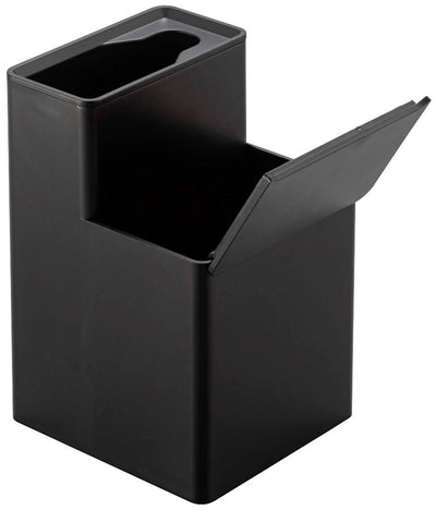 山崎実業 替えブラシ収納付き流せるトイレブラシスタンド タワー ブラック 4903208057233 【品番：05723】