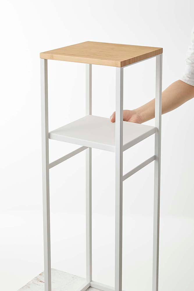 山崎実業　加湿器スタンド タワー　ホワイト　【品番：05983】●