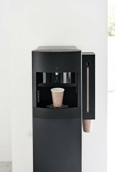山崎実業　ウォーターサーバー横マグネットカップディスペンサー タワー　ブラック　【品番：05596】
