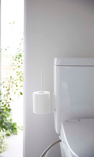 山崎実業　フィルムフック トイレットペーパーホルダー タワー　ホワイト　【品番：05989】